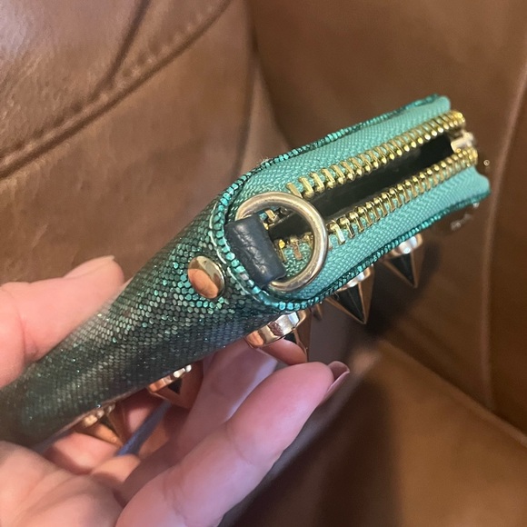 Deux Lux Blue and Gold Studded Wallet - Picture 6 of 7